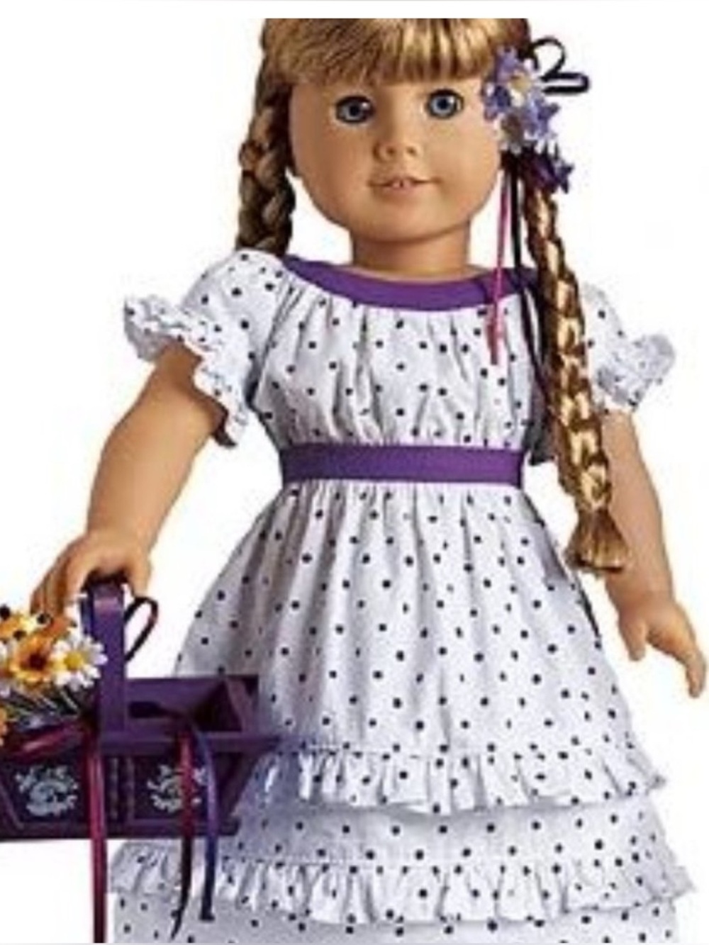 American Girl Kirsten Midsummer Dress and headpiece.